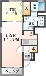 リヴェール5 1LDKの間取図画像