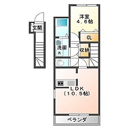 メゾン・レガシィ 1LDKの間取図画像