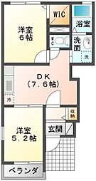 ピュアサイトA 2LDKの間取図画像