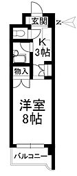 間取図画像 1K