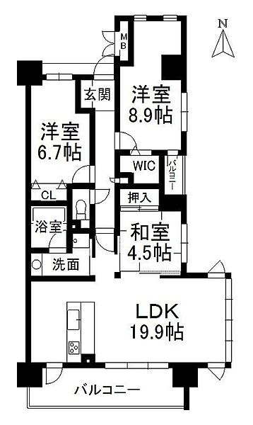 間取りを拡大表示