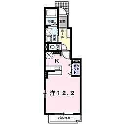 キアラ 1Kの間取図画像