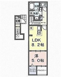 シエロガーデン高知 1LDKの間取図画像