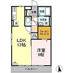 コンフォート 1LDKの間取図画像