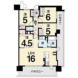 プレミスト松山二番町 4LDKの間取図画像