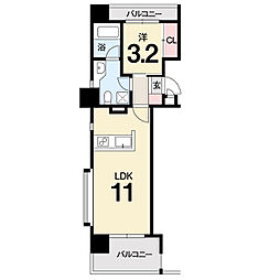 ヴァレーレ喜与町 1LDKの間取図画像