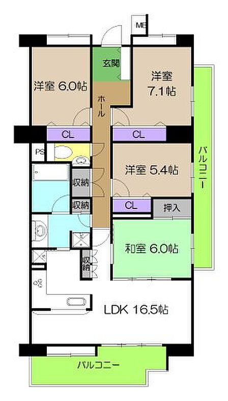4LDK 間取り