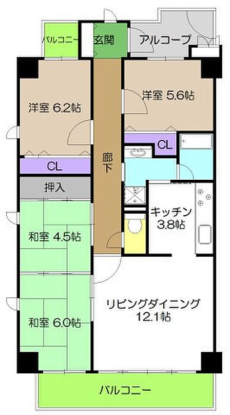 4LDK 間取り