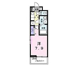 ル・ボヌール新居浜 1Kの間取図画像