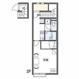 レオネクスト石鎚2 1Kの間取図画像