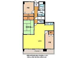 ベルトピア新居浜3 3LDKの間取図画像