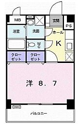 モンシェモア・2 1Kの間取図画像