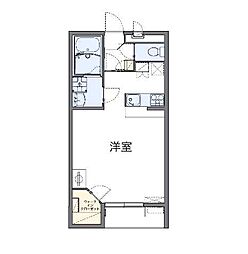 レオパレスルチューレ 1Kの間取図画像