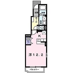 シームリーA 1Kの間取図画像