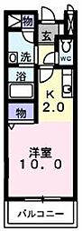 カーサ・ソーレ 1Kの間取図画像