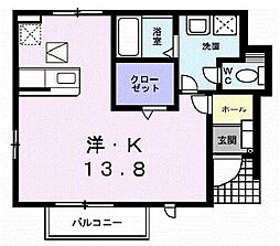ヴィオラ 1Kの間取図画像