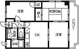 ヴェルヌーヴF・M 3DKの間取図画像