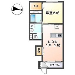 アルモニー 1LDKの間取図画像