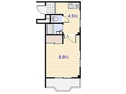 ジュネスSATO22 1Kの間取図画像
