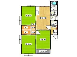 サンセレクトミワ2 3DKの間取図画像