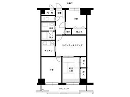 山王中園マンション 3LDKの間取図画像