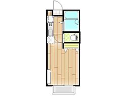 レジデンスモア ワンルームの間取図画像