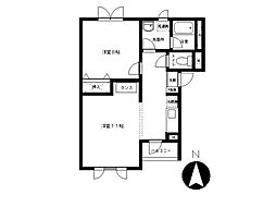 コート・フィオーレA 2Kの間取図画像