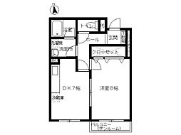 グラン・シャリオ 1DKの間取図画像