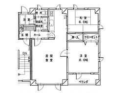 メープル 2LDKの間取図画像