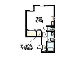 サイバーパーク大町 ワンルームの間取図画像