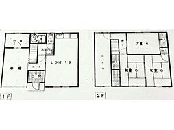 シャンポール奥野A 3LDKの間取図画像