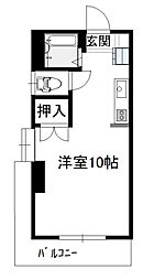 サンコート神宮東 801号 8階ワンルームの間取り