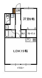 パークコート老松 1LDKの間取図画像