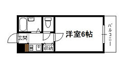 フレクション堀川 1Kの間取図画像