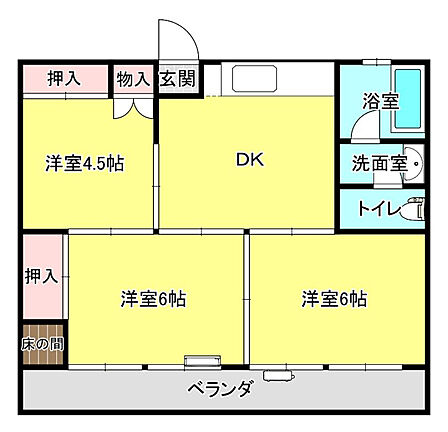 3DK 間取り
