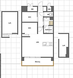 ＡＬＴＥＭＥＩＳＴＥＲ　ＣＡＳＡＭＩＲＡ 2階ワンルームの間取り