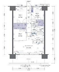 レーベン宮崎 ONE TOWER 3LDKの間取図画像