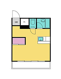 フラットM ワンルームの間取図画像