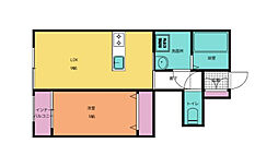 growthkibana2 1LDKの間取図画像