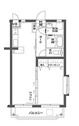 ユーミー波島 1LDKの間取図画像