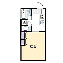 ロイヤルシティ 1Kの間取図画像
