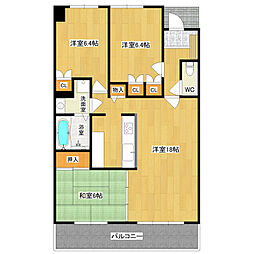 サーパス宮崎駅東 705 7階3LDKの間取り