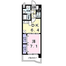 サンプラシード 1DKの間取図画像