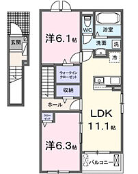 R.N.P レジデンスW II 2LDKの間取図画像