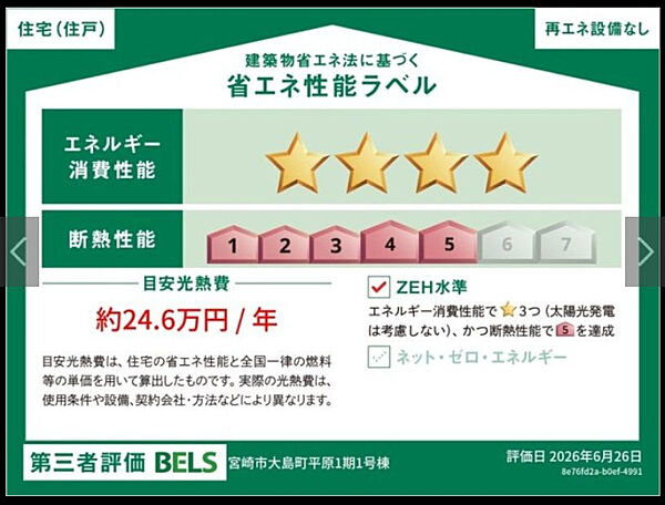 省エネ性能ラベルを拡大表示