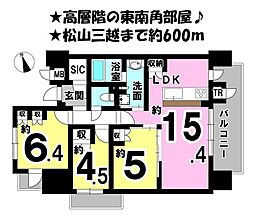 ジオ松山勝山通り 2SLDKの間取図画像