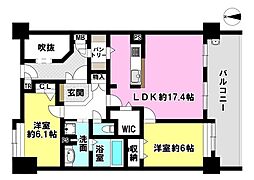 クレアセトル歩行町 3LDKの間取図画像