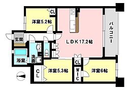 エイルマンション岩崎プレジデンス 2SLDKの間取図画像