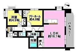 ダイアパレス竹原 1SLDKの間取図画像
