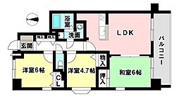 ダイアパレス久万ノ台 3LDKの間取図画像